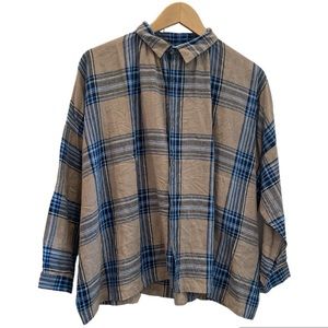 ICHI Antiquités Plain Linen Shirt